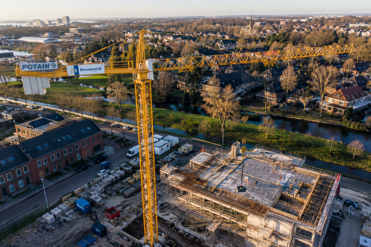 Bouwproject vanuit de lucht